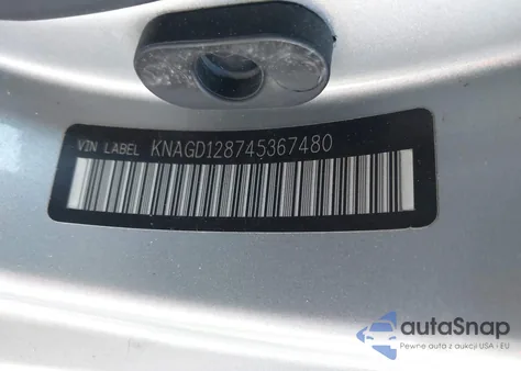 2004 Kia Optima Lx из США, поврежденный, VIN KNAGD128745367480